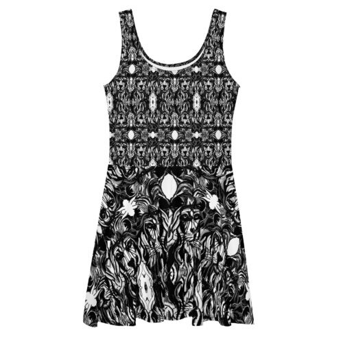 Judah's Lion Black & White Skater Dress