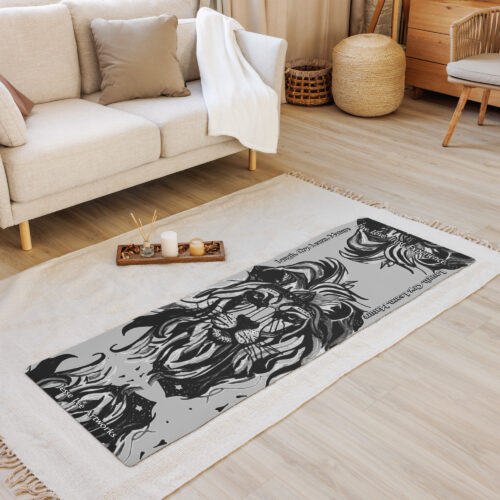 Judah's Lion Black & White Yoga mat