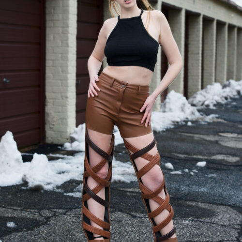 Belt Leather Pants