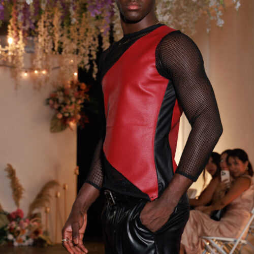 The Vector Shirt- Asymmetrical Leather
