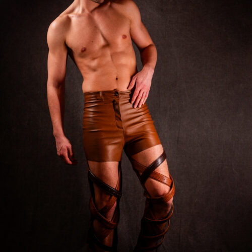 Belt Leather Pants